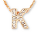 SEOUL STONE INITIAL PENDANT NECKLACE (GOLD) - Han's Beauty Supply