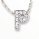 SEOUL STONE INITIAL PENDANT NECKLACE (SILVER) - Han's Beauty Supply