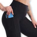 BEBE FASHION HONEYBOMB TEXTURED LEGGINGS w/ POCKETS - Han's Beauty Supply