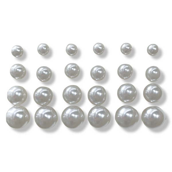 WHITE PEARL EARRINGS COMBO - Han's Beauty Supply