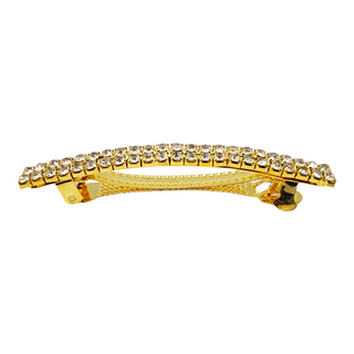 LINEAR DOUBLE-ROW RHINESTONE BARRETTE - Han's Beauty Supply