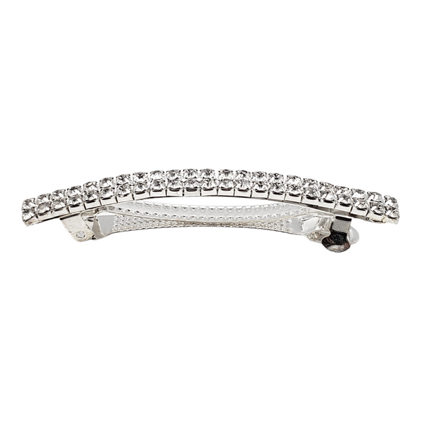 LINEAR DOUBLE-ROW RHINESTONE BARRETTE - Han's Beauty Supply