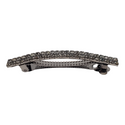 LINEAR DOUBLE-ROW RHINESTONE BARRETTE - Han's Beauty Supply