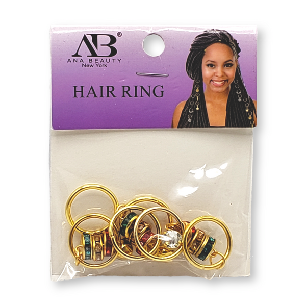 AB HAIR RINGS w/ CHARM - Han's Beauty Supply