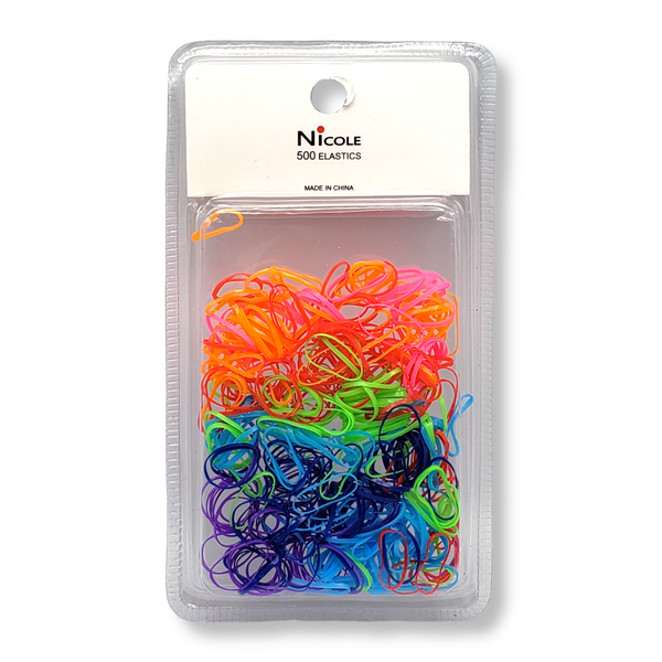 NICOLE ELASTIC BANDS (500 CT) - Han's Beauty Supply