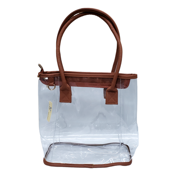 BEBE FASHION TOTE BAG (CLEAR) - Han's Beauty Supply