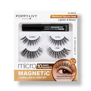POPPY & IVY MICRO MAGNETIC LASH & LINER SET (SIGMA + STAR) - Han's Beauty Supply