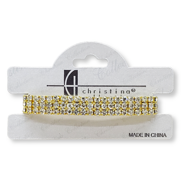 Christina CZ Stretch Bracelet (Gold)
