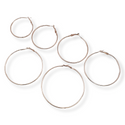 Pastel Collection Assorted Size Hoop Earrings (6 Pair)