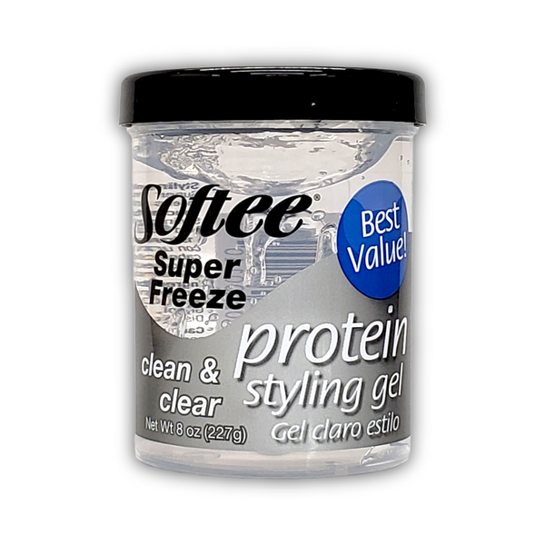 Softee Super Freeze Protein Styling Gel (Clean & Clear)