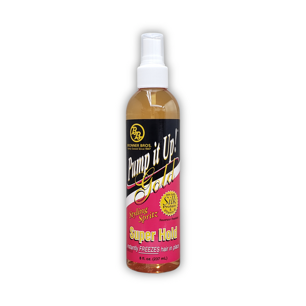 BB Pump It Up! Gold Super Hold Styling Spritz (80% Alcohol)