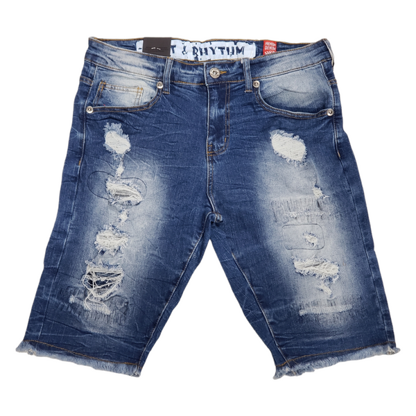 B&R Men's Premium Denim Shorts (Color: INDIGO)