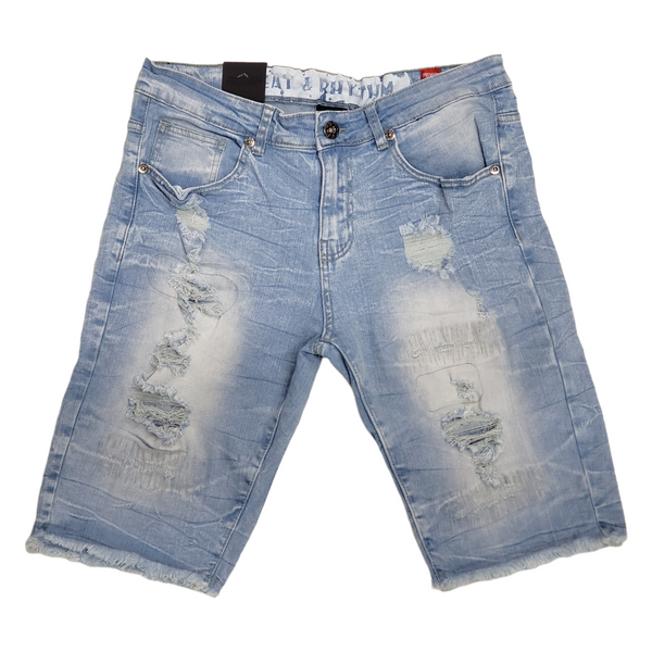 B&R Men's Premium Denim Shorts (Color: ICE BLUE)