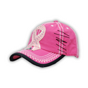 Pit Bull Pink Large Ribbon Baseball Cap