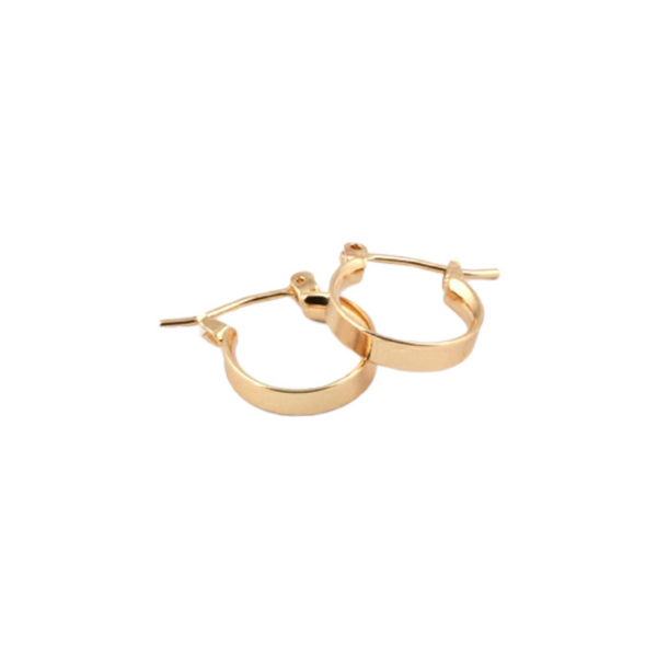 Seoul Stone Rhodium Plated Hoop Earrings (Gold)