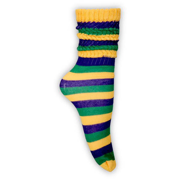 Mardi Gras Slouch Socks