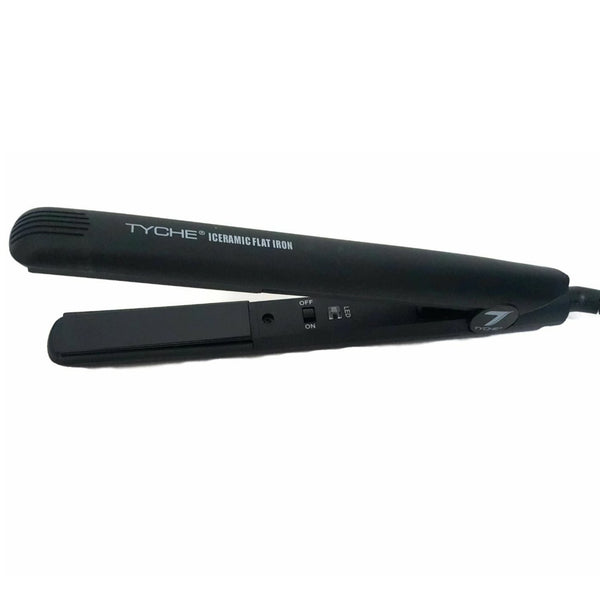 TYCHE BLACK CERAMIC FLAT IRON - Han's Beauty Supply