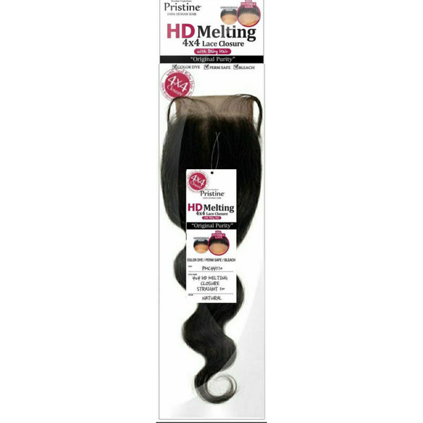 PRISTINE HD MELTING 4×4 LACE CLOSURE w/ BABY HAIR (Body Wave) - Han's Beauty Supply