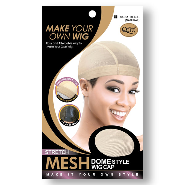 Q-FITT STRETCH MESH DOME WIG CAP (REGULAR) - Han's Beauty Supply