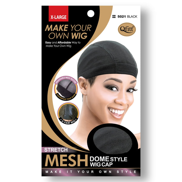 Q-FITT STRETCH MESH DOME WIG CAP (X-LARGE) - Han's Beauty Supply