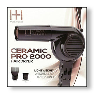 HOT & HOTTER CERAMIC PRO 2000 HAIR DRYER - Han's Beauty Supply