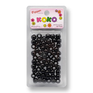 KOKO LARGE ROUND PLASTIC HAIR BEADS (SMALL PACK) - Han's Beauty Supply