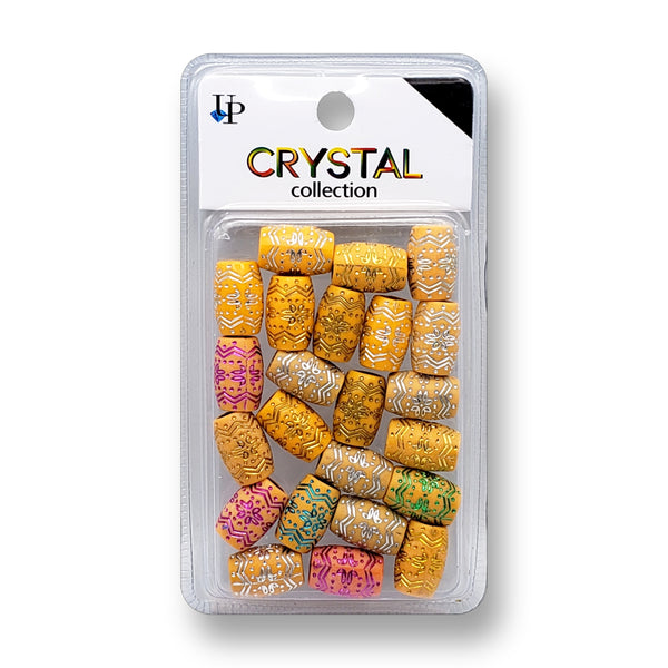 CRYSTAL COLLECTION ACRYLIC BARREL BEADS - Han's Beauty Supply