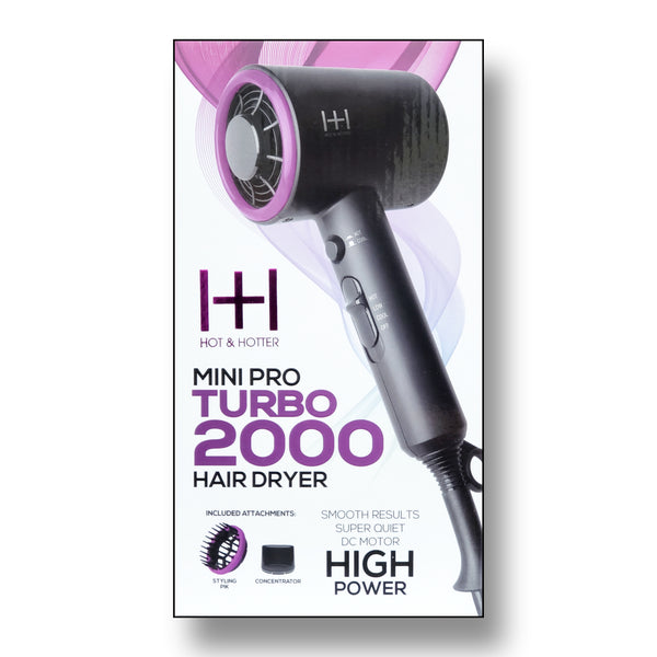 Hot & Hotter Mini Turbo 2000 Hair Dryer