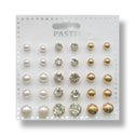 T&T Pearl & Stud Earring Combo (15 Pairs)