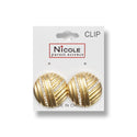 Nicole Round Clip-On Earrings
