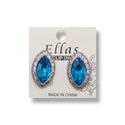 Ellas Marquise Cut Clip-On Earrings (Silver)