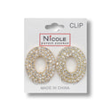 Nicole Oval Clip-On Earrings