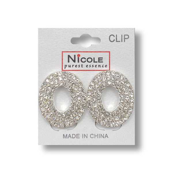 Nicole Oval Clip-On Earrings