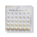 Assorted Sizes Pearl Earring Combo (15 Pairs)