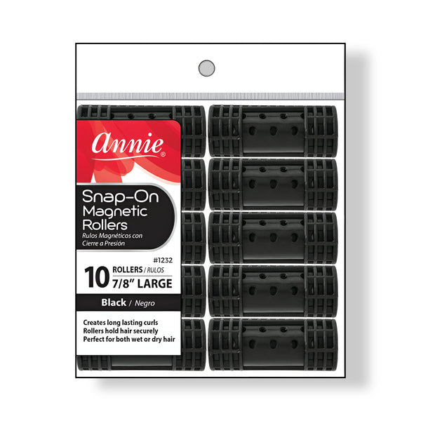 Annie Snap-On Magnetic Rollers (Black)
