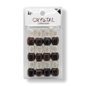 Crystal Collection Wooden & Plastic Hair Beads Combo