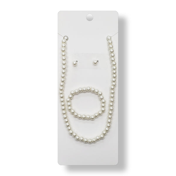 Kids Pearl Necklace Set