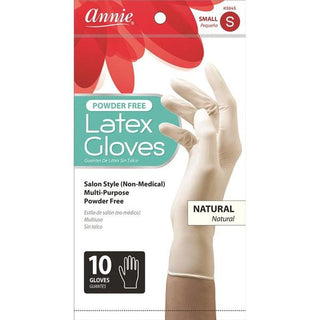 ANNIE POWDER-FREE LATEX GLOVES (10 Natural) - Han's Beauty Supply