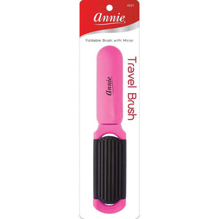 ANNIE TRAVEL BRUSH w/ MIRROR - Han's Beauty Supply