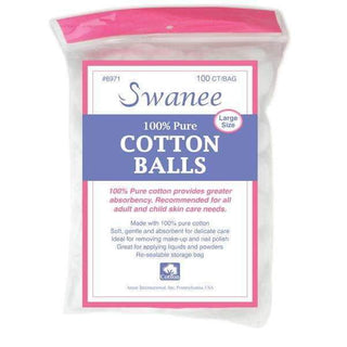 SWANEE 100% PURE COTTON BALLS (100 ct) - Han's Beauty Supply