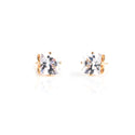 SEOUL STONE CUBIC ZIRCONIA EARRINGS (GOLD) - Han's Beauty Supply