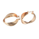 SEOUL STONE RHODIUM PLATED HOOP EARRINGS (GOLD) - Han's Beauty Supply