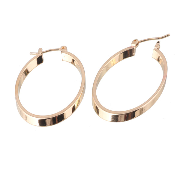 SEOUL STONE RHODIUM PLATED HOOP EARRINGS (GOLD) - Han's Beauty Supply