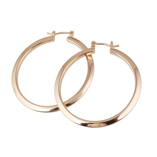 SEOUL STONE RHODIUM PLATED HOOP EARRINGS (GOLD) - Han's Beauty Supply