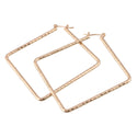 SEOUL STONE RHODIUM PLATED HOOP EARRINGS (GOLD) - Han's Beauty Supply