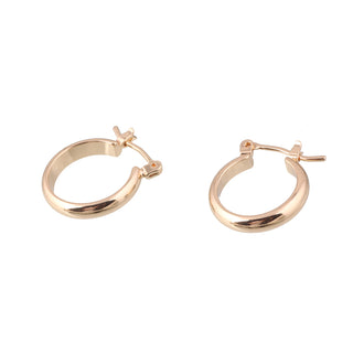 SEOUL STONE RHODIUM PLATED HOOP EARRINGS (GOLD) - Han's Beauty Supply