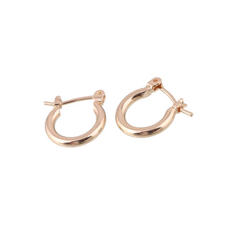 SEOUL STONE RHODIUM PLATED HOOP EARRINGS (GOLD) - Han's Beauty Supply