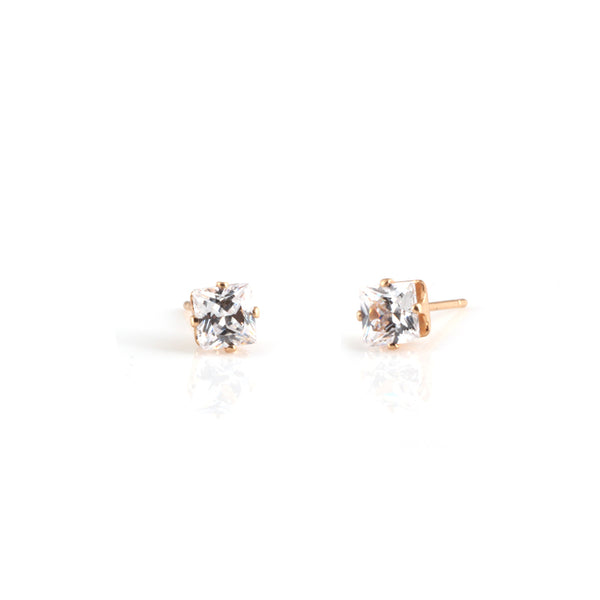 SEOUL STONE CUBIC ZIRCONIA EARRINGS (GOLD) - Han's Beauty Supply