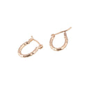 SEOUL STONE RHODIUM PLATED HOOP EARRINGS (GOLD) - Han's Beauty Supply